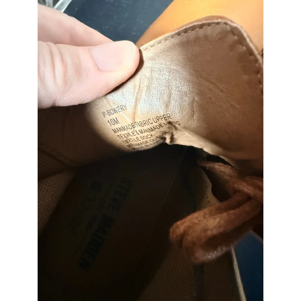 Steve Madden Mens P-Bowery Cognac Chukka Ankle Boots Side Zip Size 10 NEW
